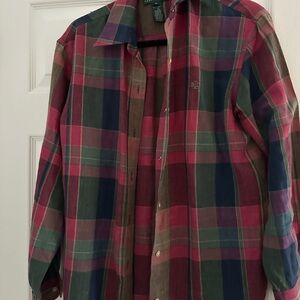 Lauren Ralph Lauren Women's Multicolor Plaid Button Down Shirt